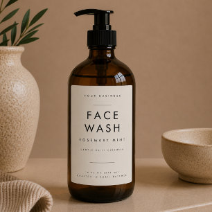 Face Wash Spa Salon Label