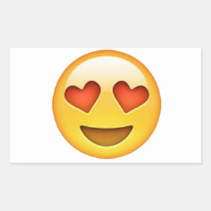 Face with heart shaped eyes emoji sticker