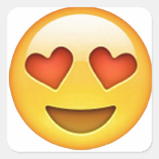 Face with heart shaped eyes emoji sticker