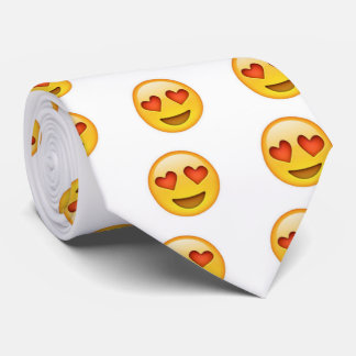 Face with heart shaped eyes emoji tie