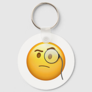 Face With Monocle - Emoji Key Ring