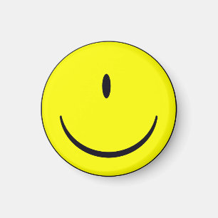 Face With One Eye Funny Button Badge Magnet