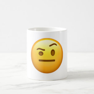 Face With One Eyebrow Raised - Emoji Coffee Mug