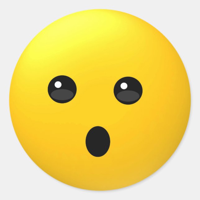 Face with open mouth emoji sticker (Front)