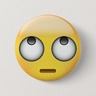 Face With Rolling Eyes Emoji 6 Cm Round Badge