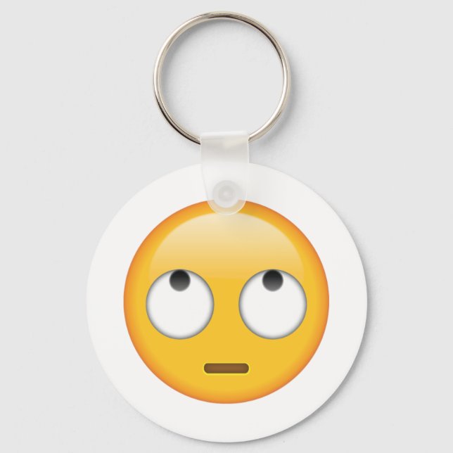 Face With Rolling Eyes — Emoji Key Ring (Front)