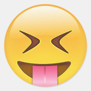 Face With Stuck Out Tongue & Tightly Closed Eyes Classic Round Sticker