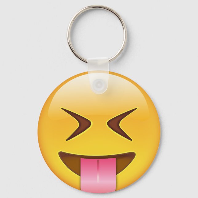 Face With Stuck Out Tongue & Tightly Closed Eyes Key Ring (Front)