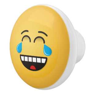 Face With Tears of Joy Ceramic Knob