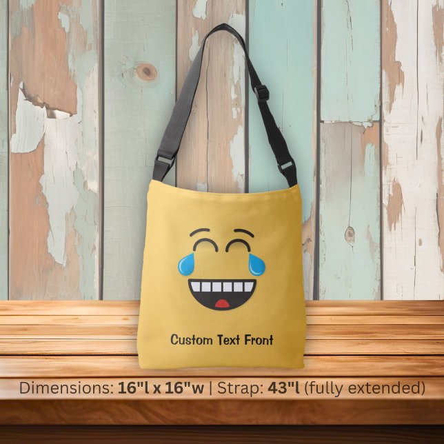 Face With Tears of Joy Crossbody Bag (Creator Uploaded)