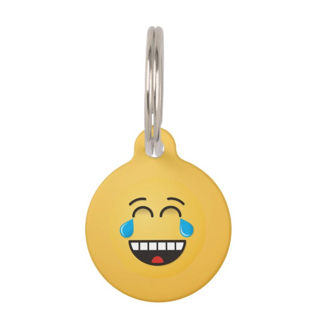 Face With Tears of Joy Pet Tag (Front)