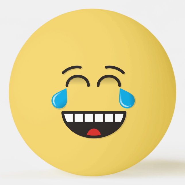 Face With Tears of Joy Ping-Pong Ball (Front)
