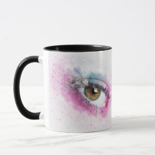 Face Woman Girl Eye Witch Make-up Mask Mug