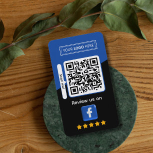 Facebook Business Review with QR Code Business Card
