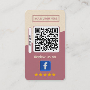 Facebook Business Review with QR Code Card