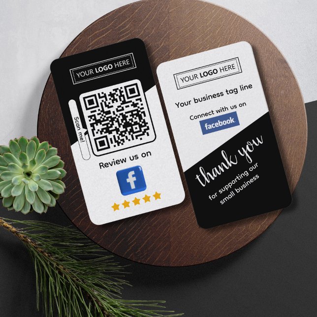 Facebook Business Review with QR Code Card (Facebook reviews)