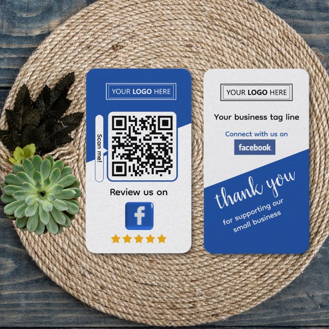 Facebook Business Review with QR Code Card (Facebook review request cards)