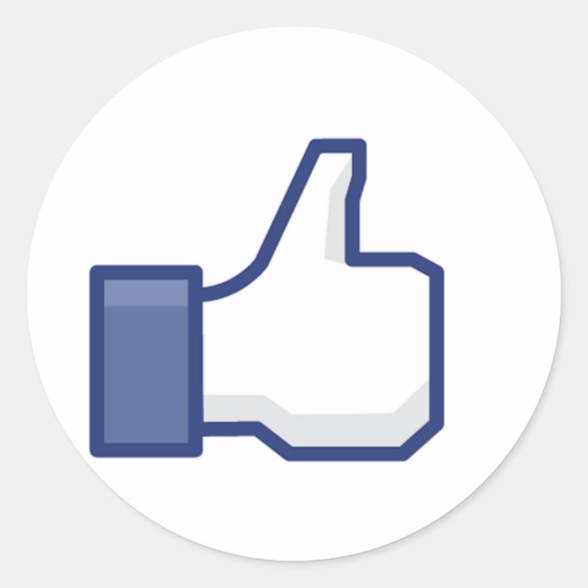 Facebook Classic Round Sticker (Front)