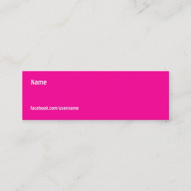 FACEBOOK COLORS MINI BUSINESS CARD (Front)