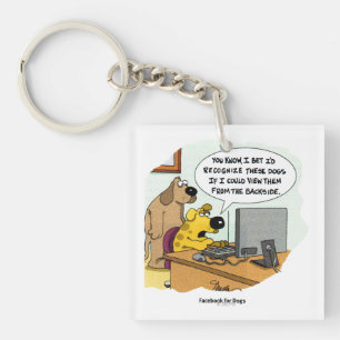 Facebook for Dogs Key Ring