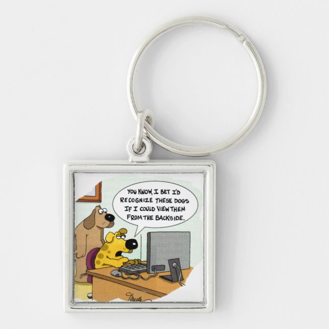 Facebook for Dogs Key Ring (Front)