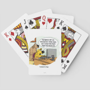Facebook for Dogs Playing Cards