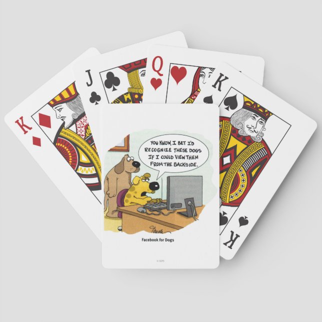 Facebook for Dogs Playing Cards (Back)