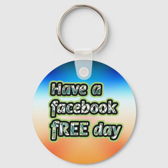 Facebook Free Day  Key Ring (Front)