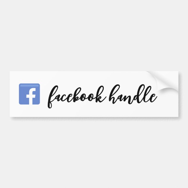 Facebook Handle Script sticker (Front)