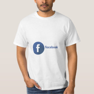 Facebook icon added men's t shirt