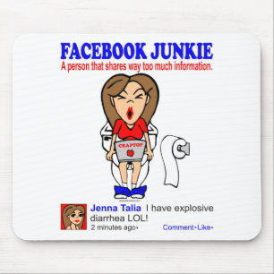 FACEBOOK JUNKIE MOUSE MAT