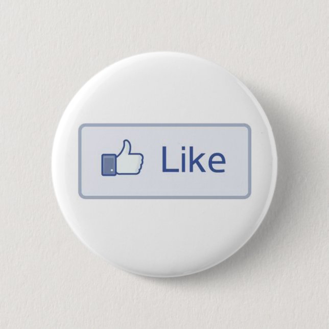 Facebook Like 6 Cm Round Badge (Front)