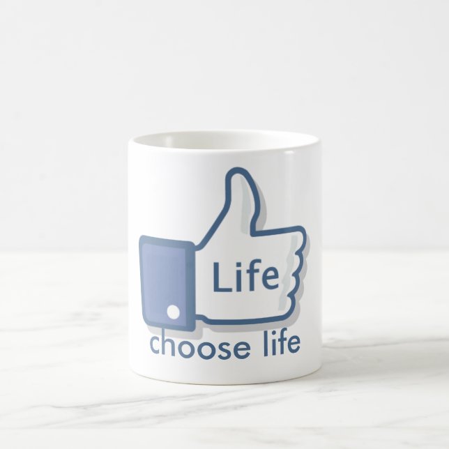 Facebook Like Life Thumbs-Up Coffee Mug (Center)
