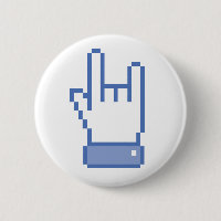 facebook like ROCK peace hand sign pixel graphic