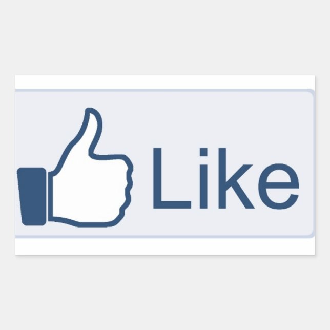 Facebook 'Liked' Rectangular Sticker (Front)
