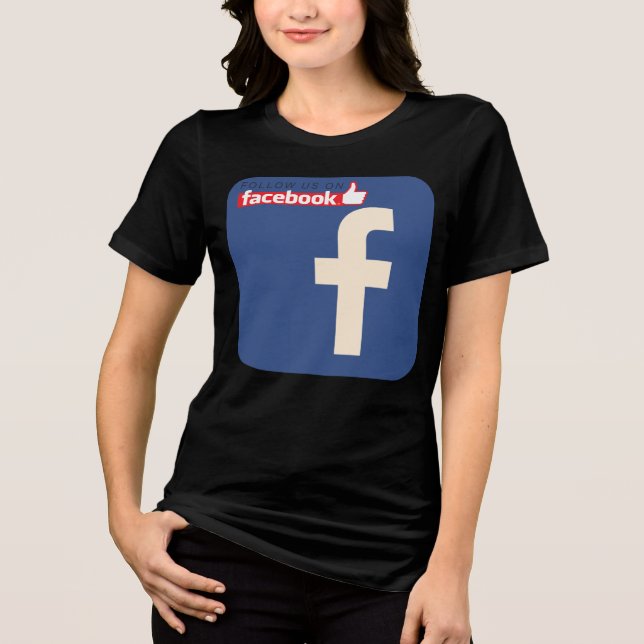 Facebook logo design Tri-Blend shirt (Front)