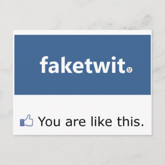 Facebook Narcissist Postcard