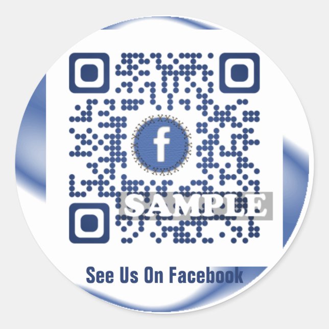 Facebook QR Code Sticker (Template Net2tag QR#539) (Front)