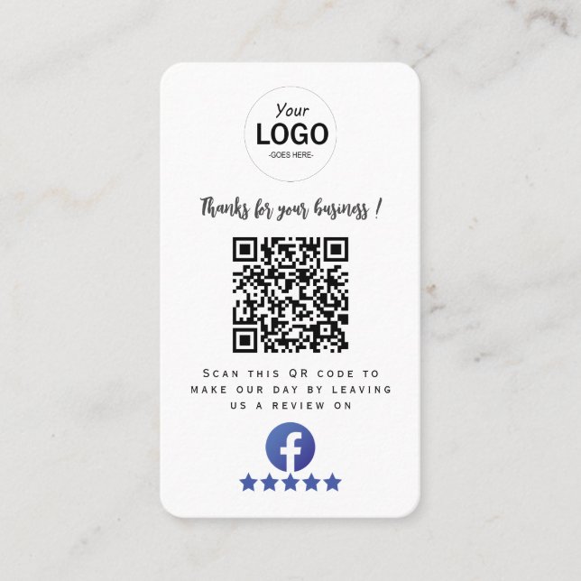 Facebook Review Card (Front)