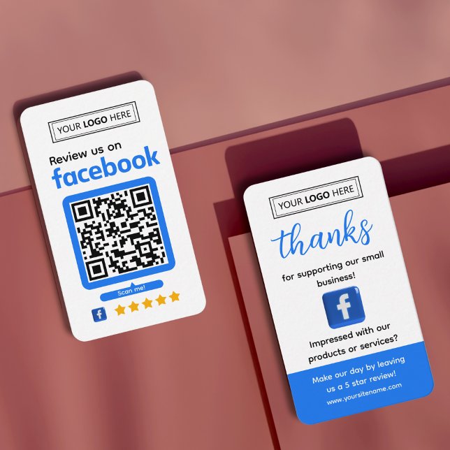 Facebook Review Request Business Card (Facebook review request)