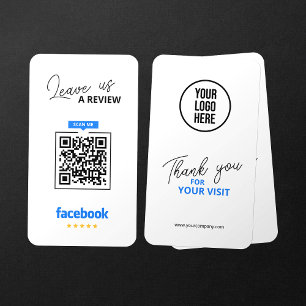 Facebook Reviews QR Code Business Review Link Business Card
