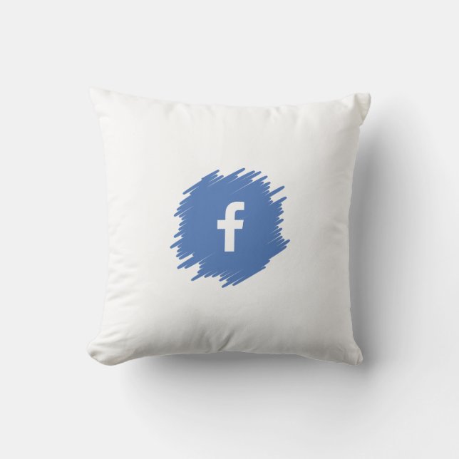 Facebook Social Media Icon Cushion (Front)