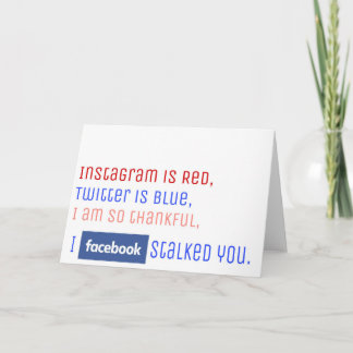Facebook Stalker Holiday Card