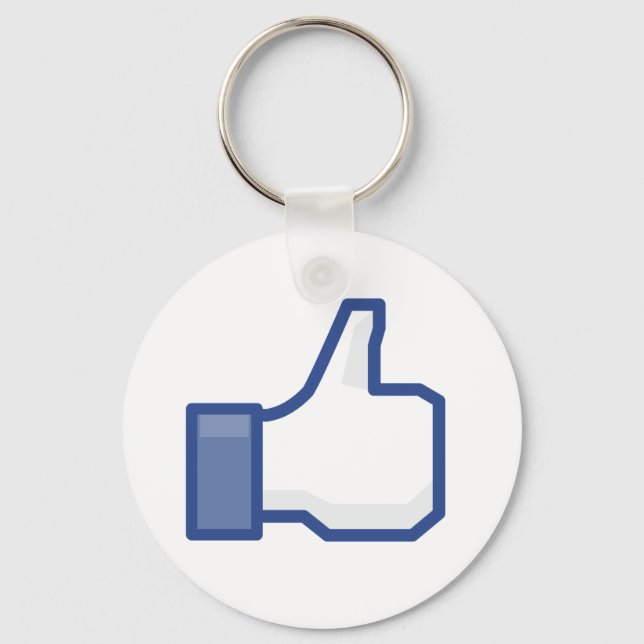 facebook thumbs up LIKE graphic Key Chain (Front)