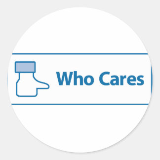 Facebook Who Cares Classic Round Sticker