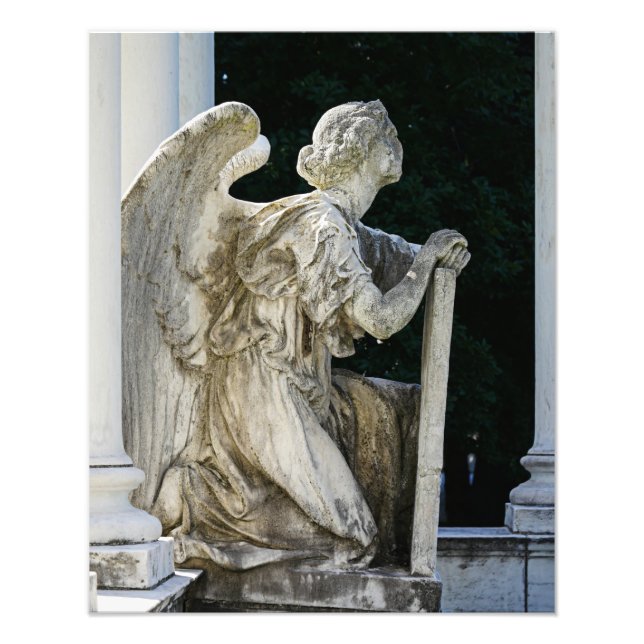 Faceless Angel Victorian Graveyard Photo Print (Front)