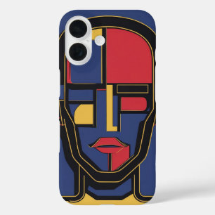 faceless figure with a bold, geometric form iPhone 16 case