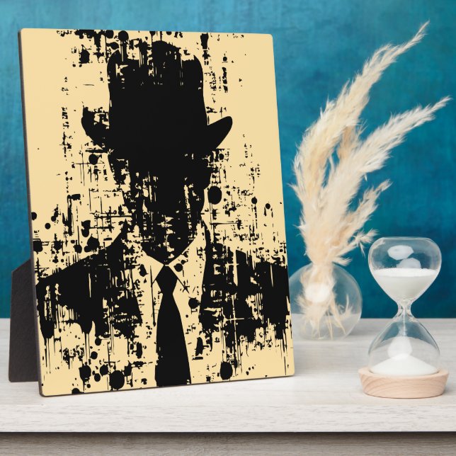 Faceless Gentleman: Abstract Elegance Plaque (Side)