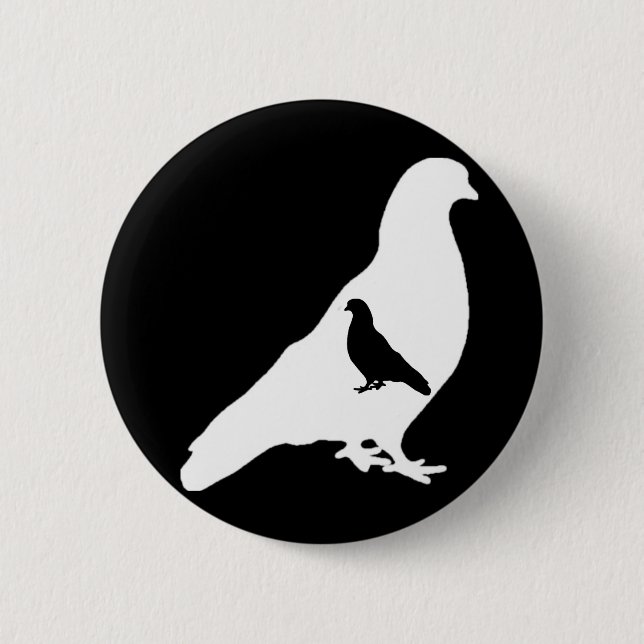 Faceless Pigeons 6 Cm Round Badge (Front)