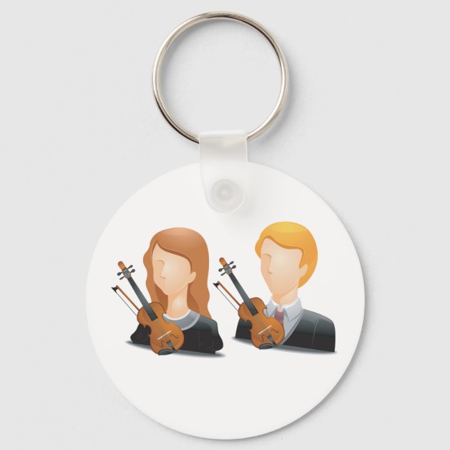 Faceless Violinists Key Ring (Front)